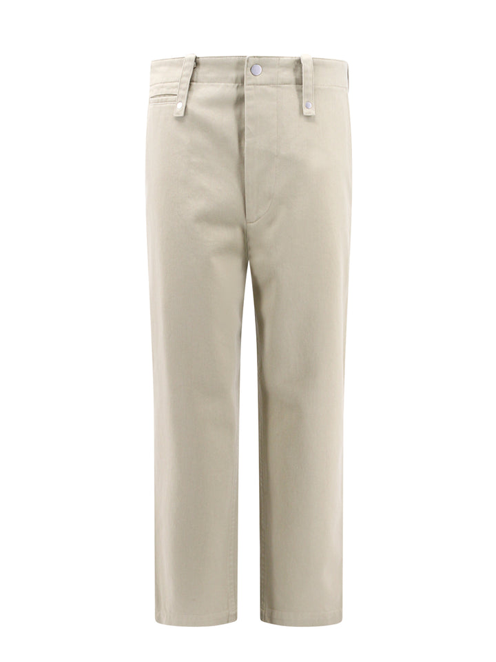 Pantalone in cotone con maxi passanti per cintura