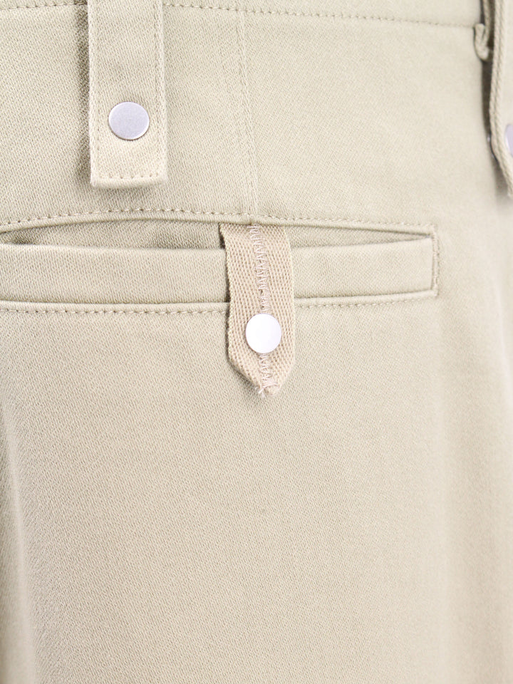 Pantalone in cotone con maxi passanti per cintura