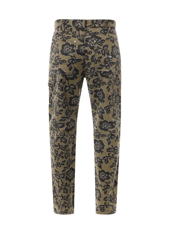 Pantalone in cotone con stampa floreale all-over