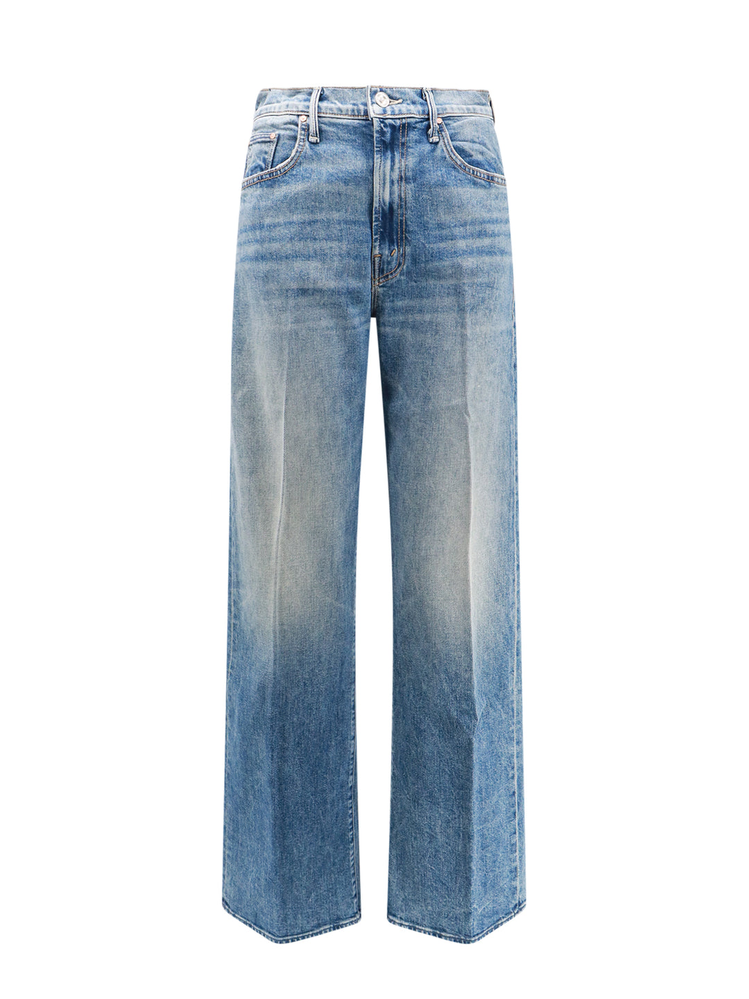 Jeans in cotone stretch con ricamo M posteriore