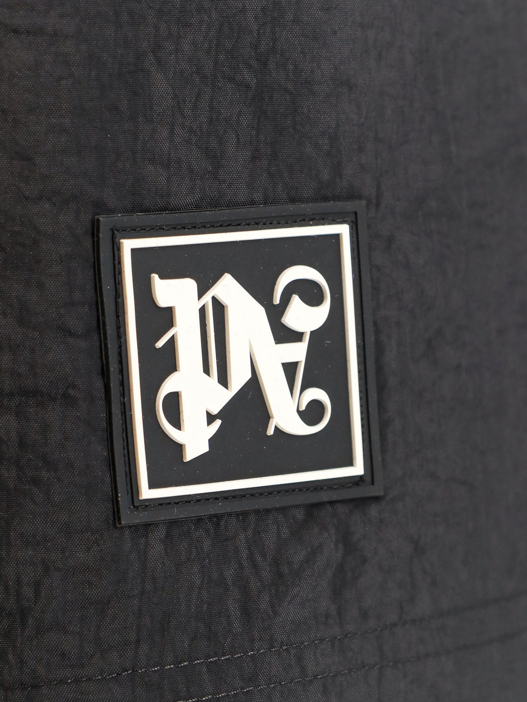 Boxer mare in nylon con patch logo sul fondo