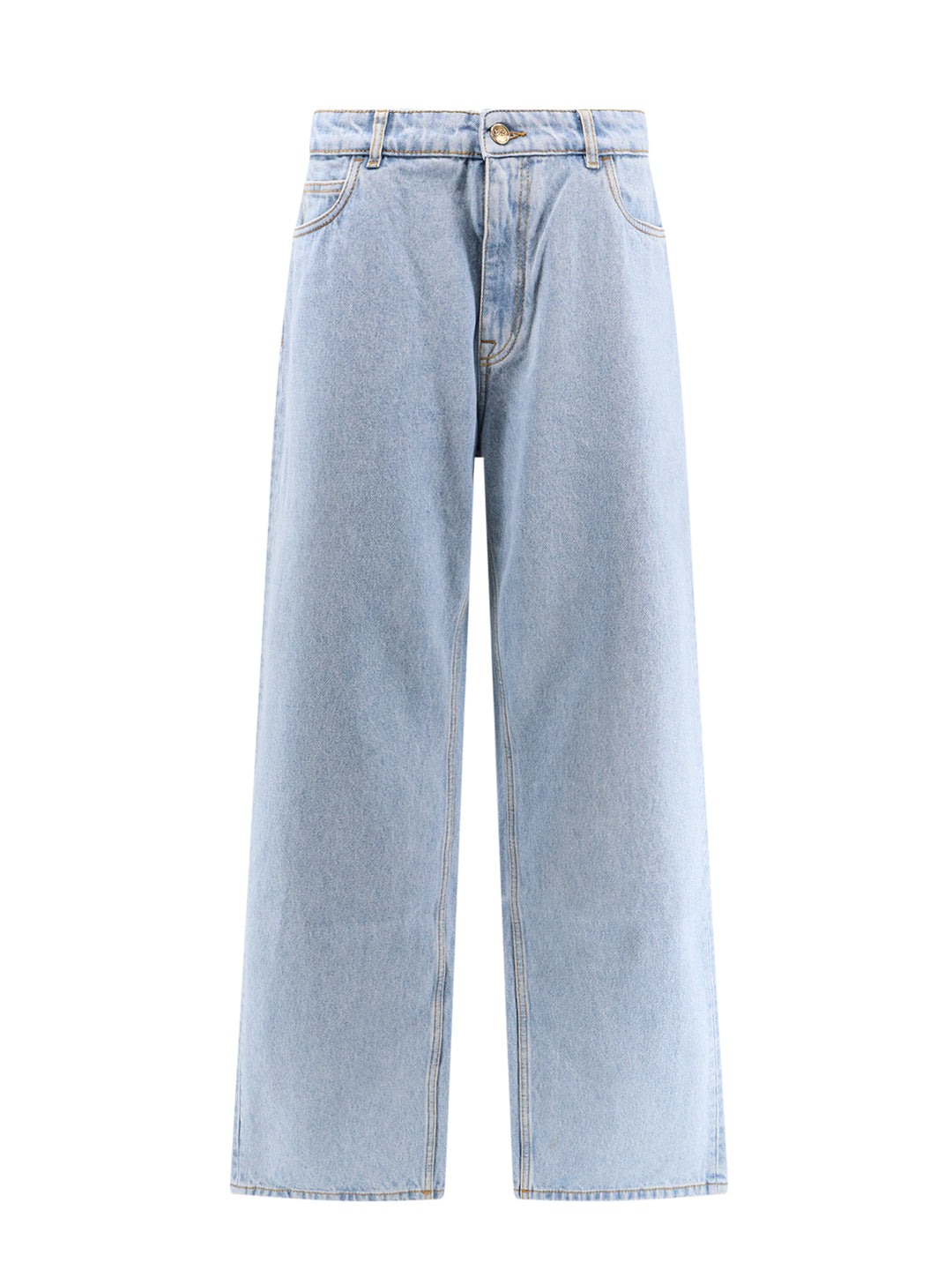 Jeans in cotone con ricamo Pegaso posteriore