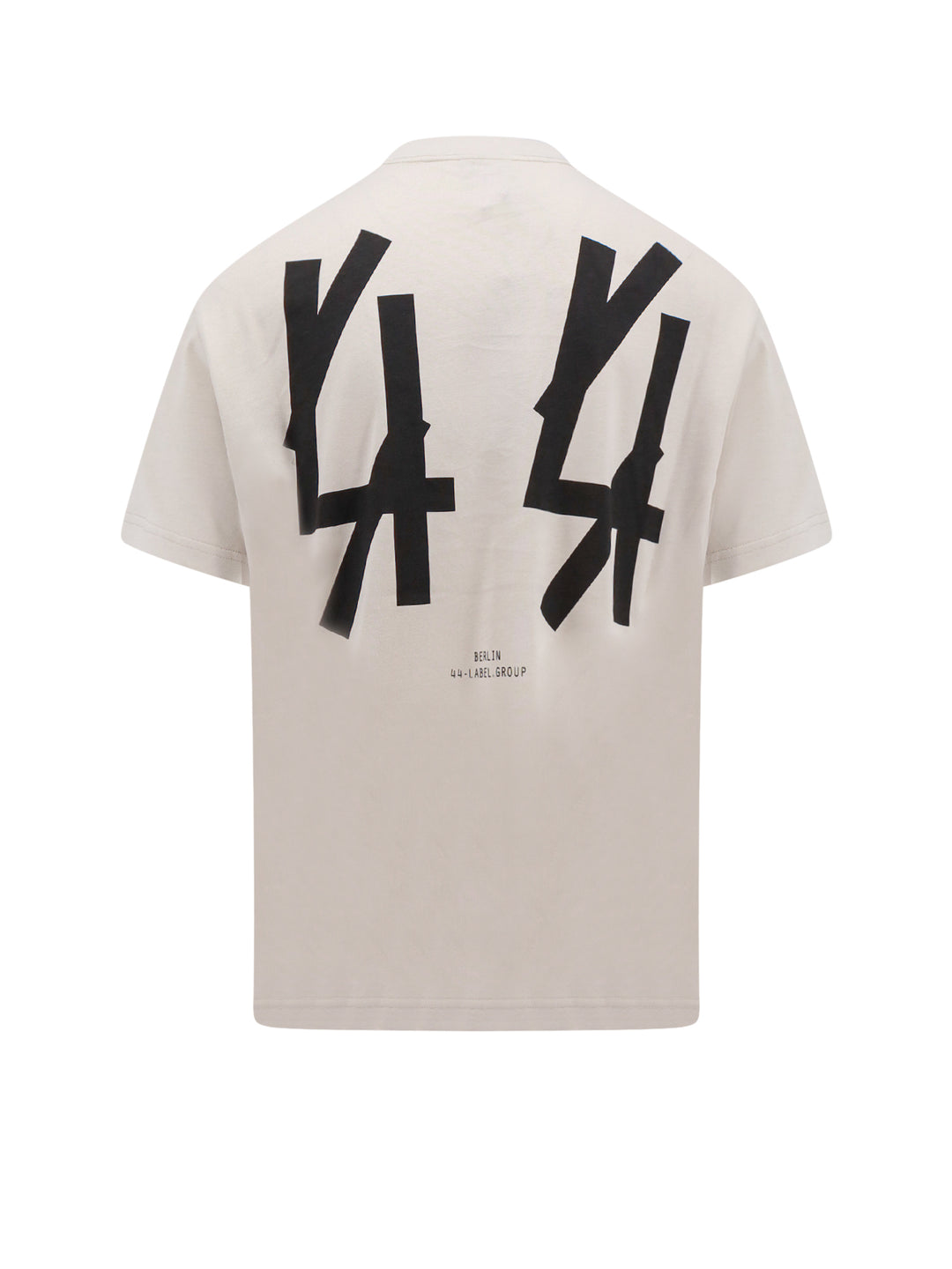 T-shirt Dirty White con stampa 44 Solid Black