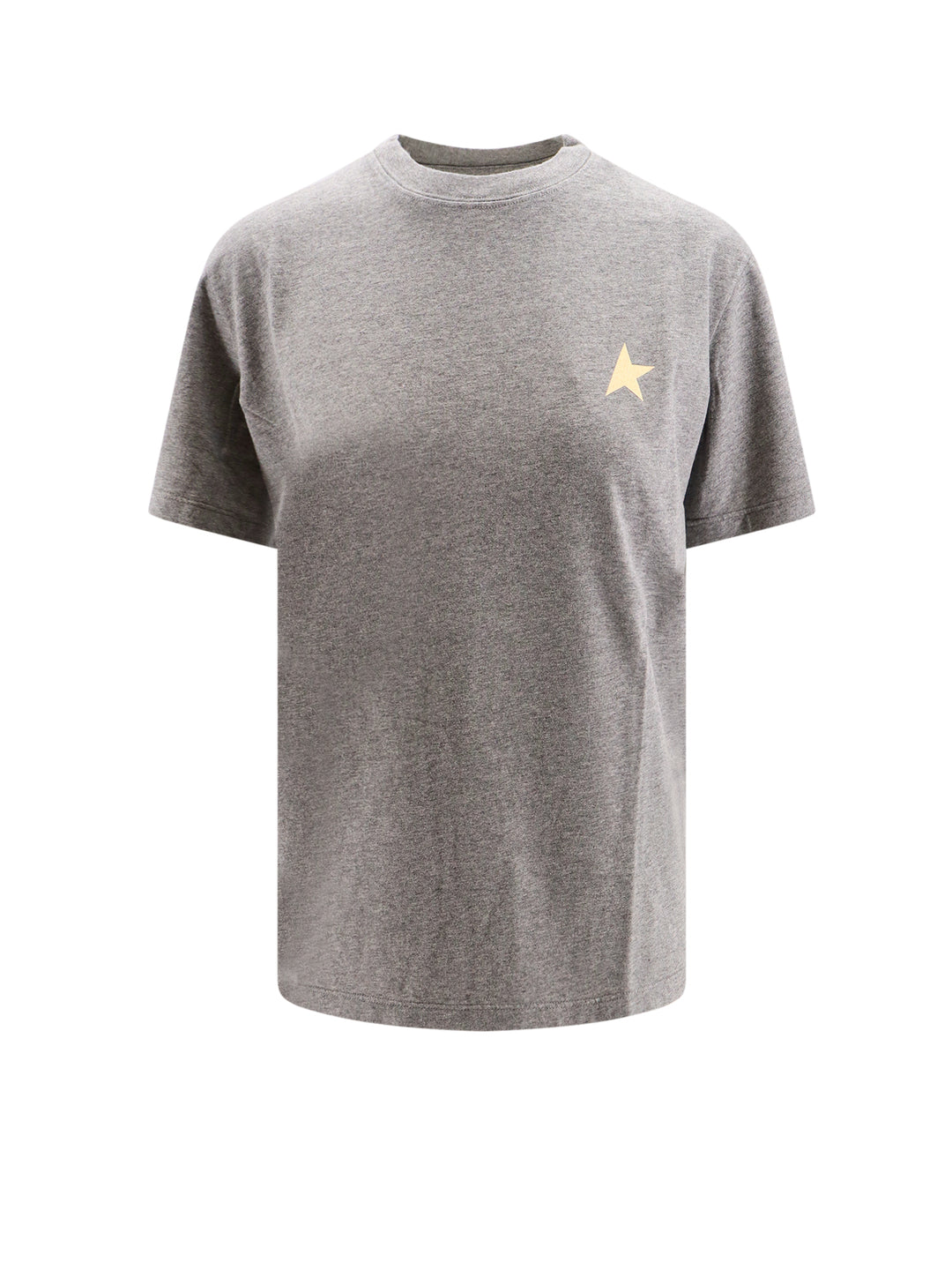 T-shirt in cotone con effetto melange ed iconico logo frontale