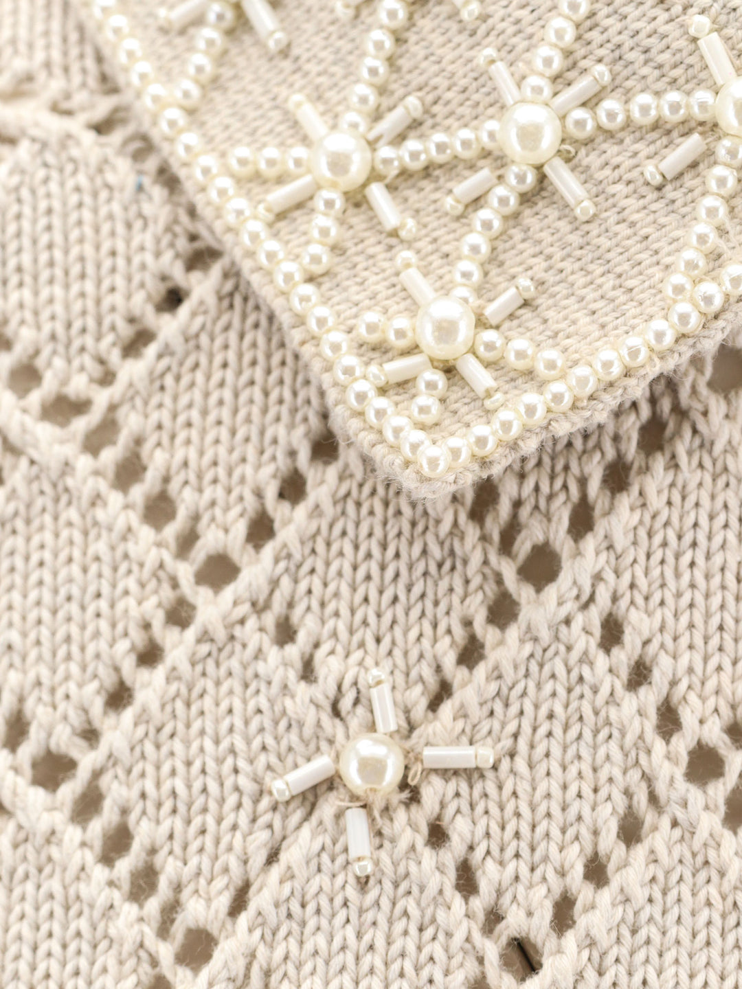 Maglia in cotone con dettaglio perle
