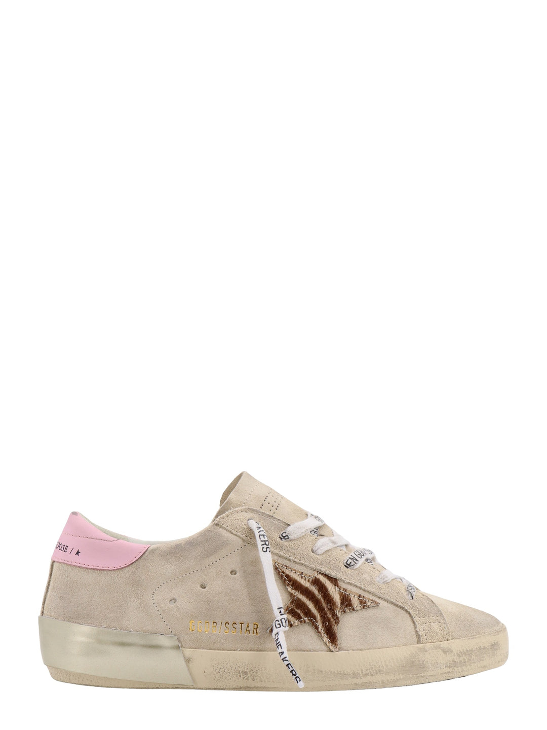 Sneakers in suede con patch in pelle