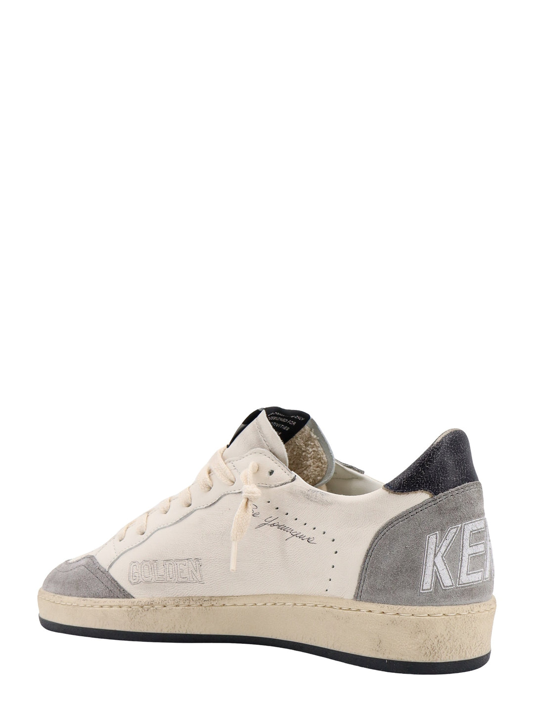 Sneakers in pelle e suede con stampe