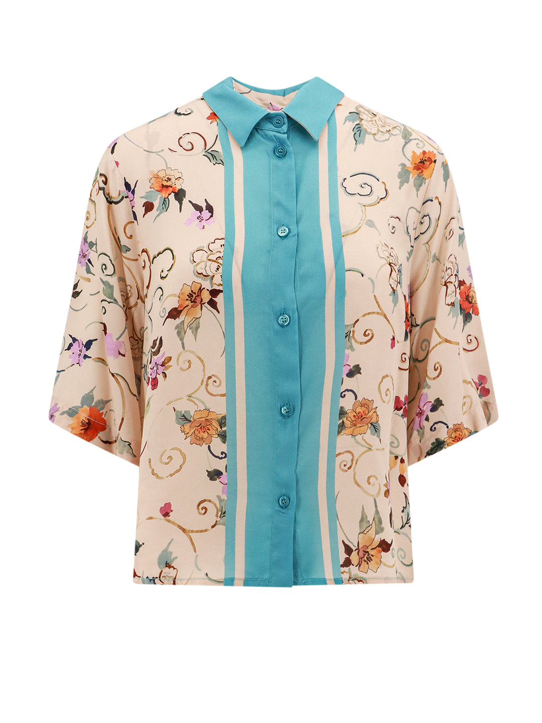 Camicia in viscosa con stampa floreale