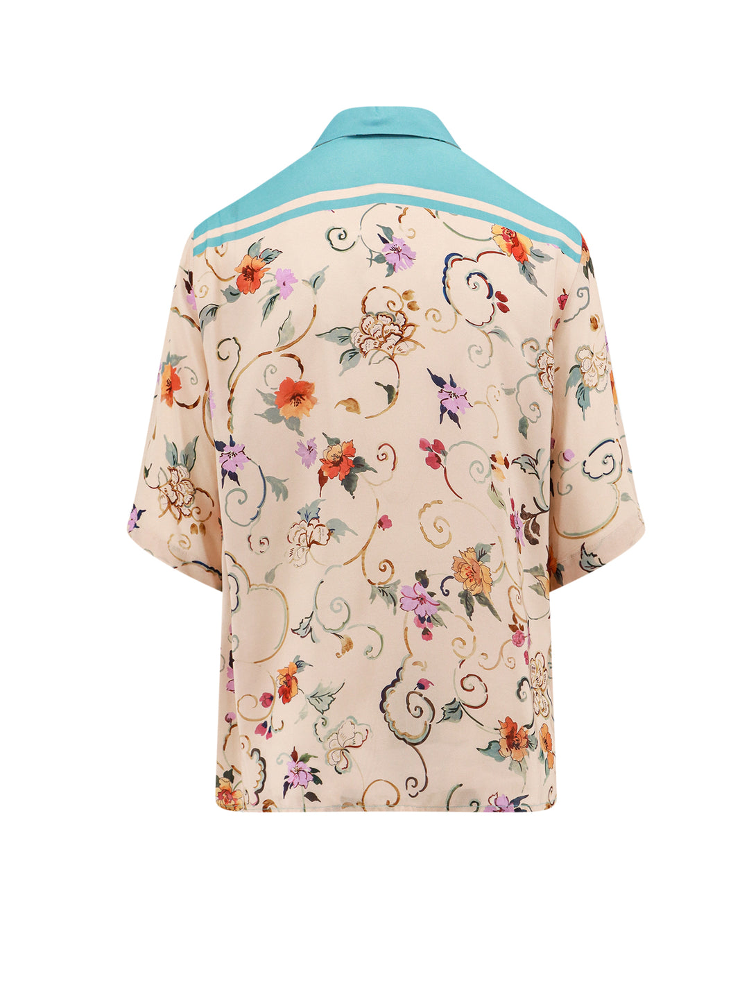 Camicia in viscosa con stampa floreale