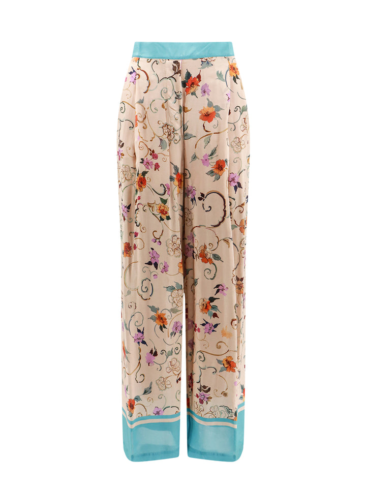 Pantalone in viscosa con stampa floreale
