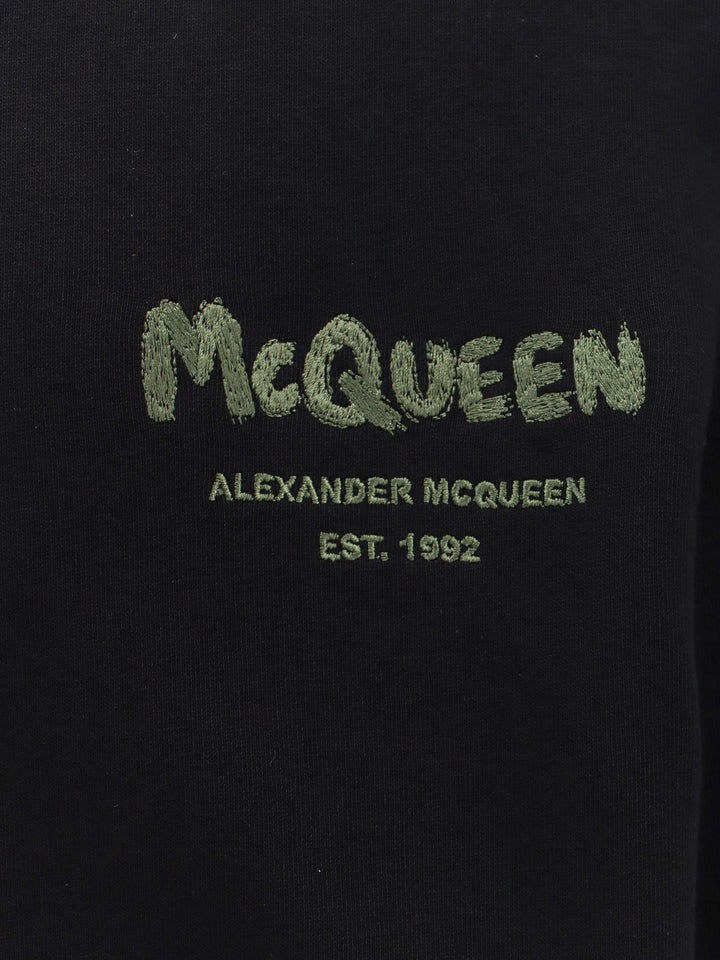 Giubbino in cotone e nylon con logo McQueen Graffiti