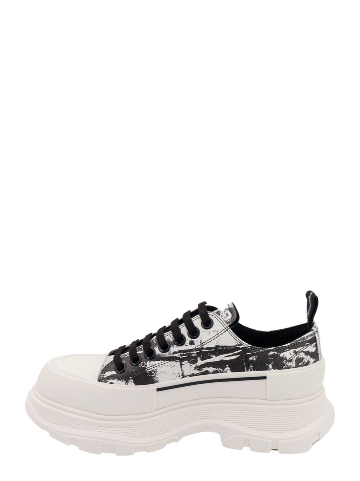 Sneakers in pelle con stampa Fold