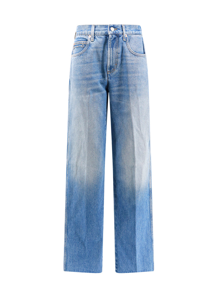 Jeans in cotone con iconico morsetto in metallo