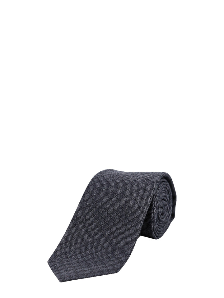 Cravatta  in seta e lana con incrocio GG