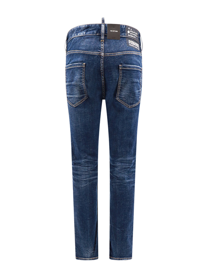 Jeans in cotone con stampa posteriore