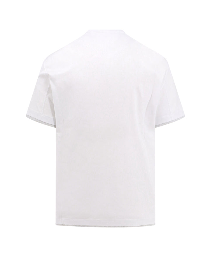 T-shirt in cotone con profili in contrasto