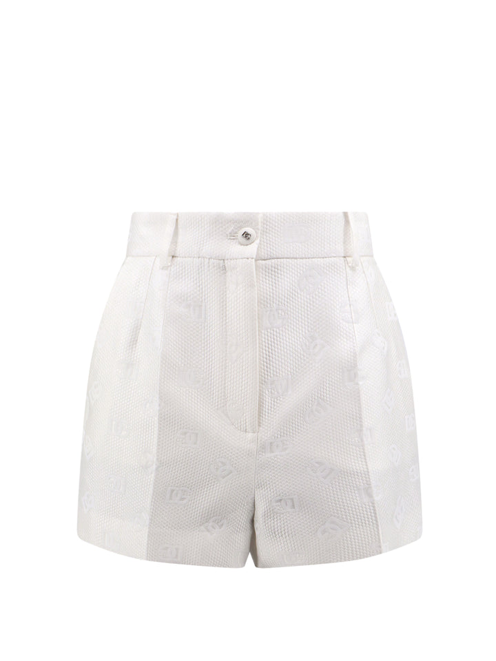 Shorts in misto cotone con logo all-over