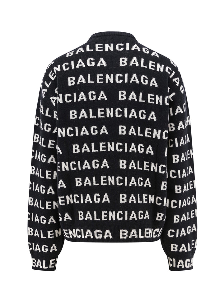 Maglia in lana con logo all-over
