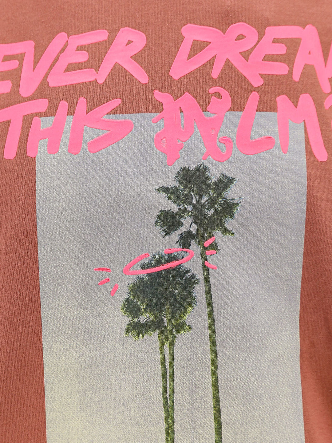 T-shirt Palm Dream con stampa frontale