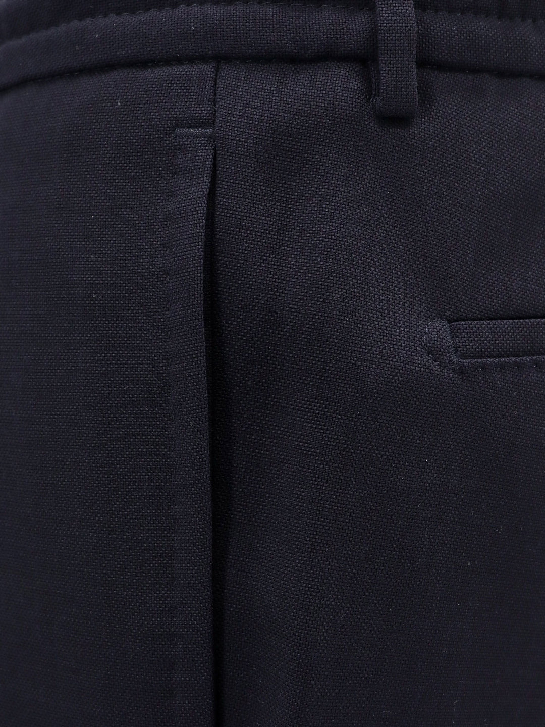 Pantalone in lana vergine con fascia elastica in vita