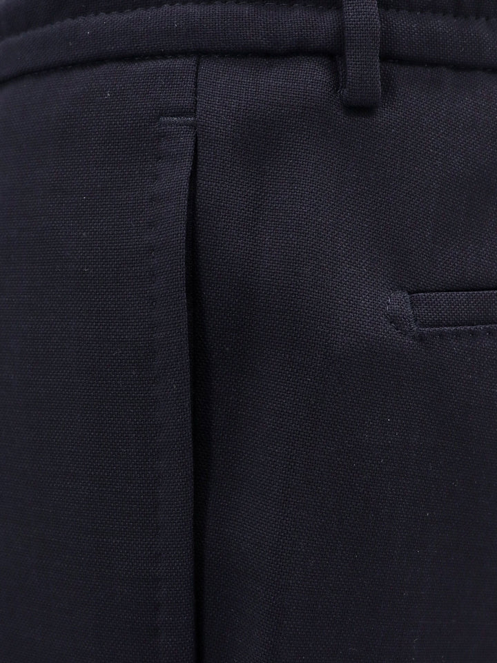 Pantalone in lana vergine con fascia elastica in vita