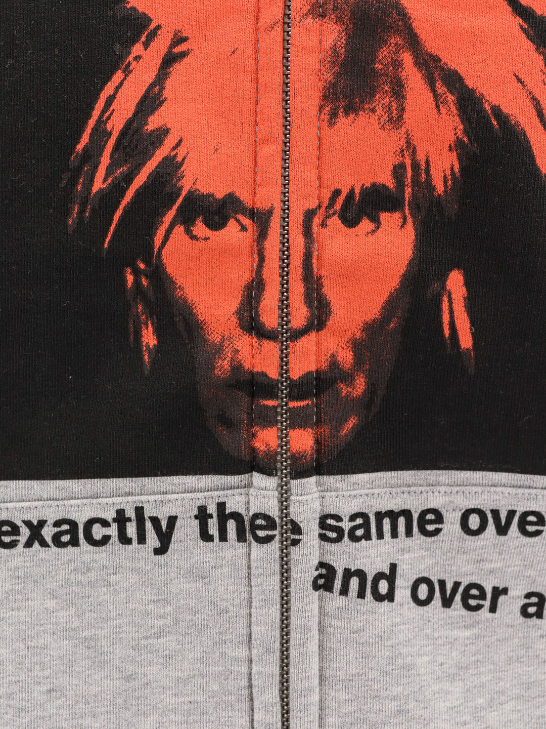 Felpa in cotone con stampa Andy Warhol frontale