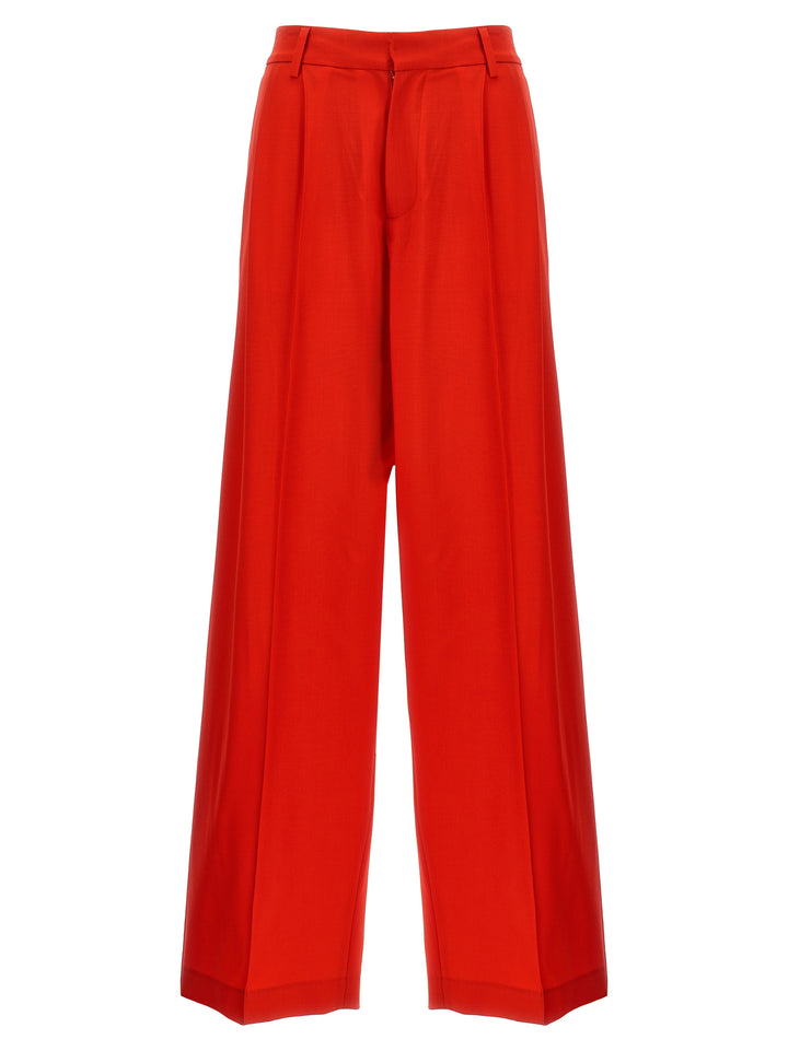 Wool Pantaloni Rosso