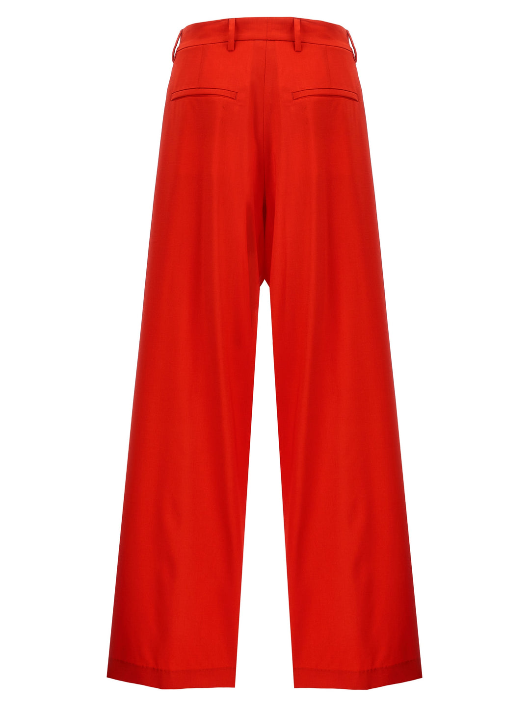 Wool Pantaloni Rosso
