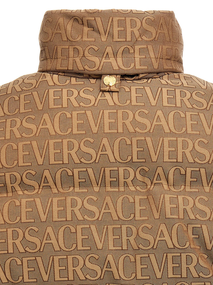 Versace Allover Trench E Impermeabili Marrone