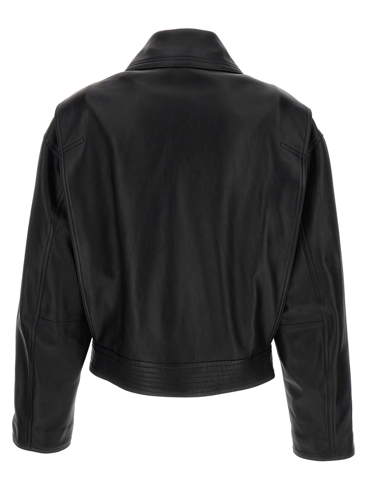 Biker Leather Jacket Giacche Nero