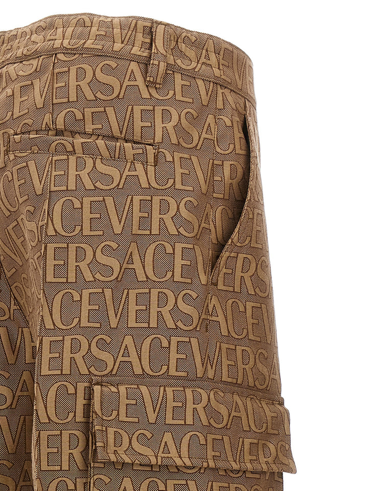 Versace Allover' La Vacanza Caspule Pantaloni Marrone