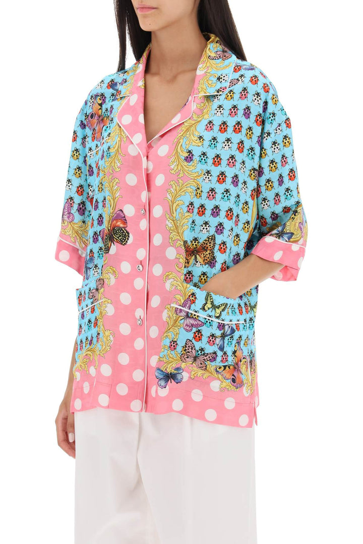Camicia Manica Corta Butterflies And Ladybugs - Versace - Donna