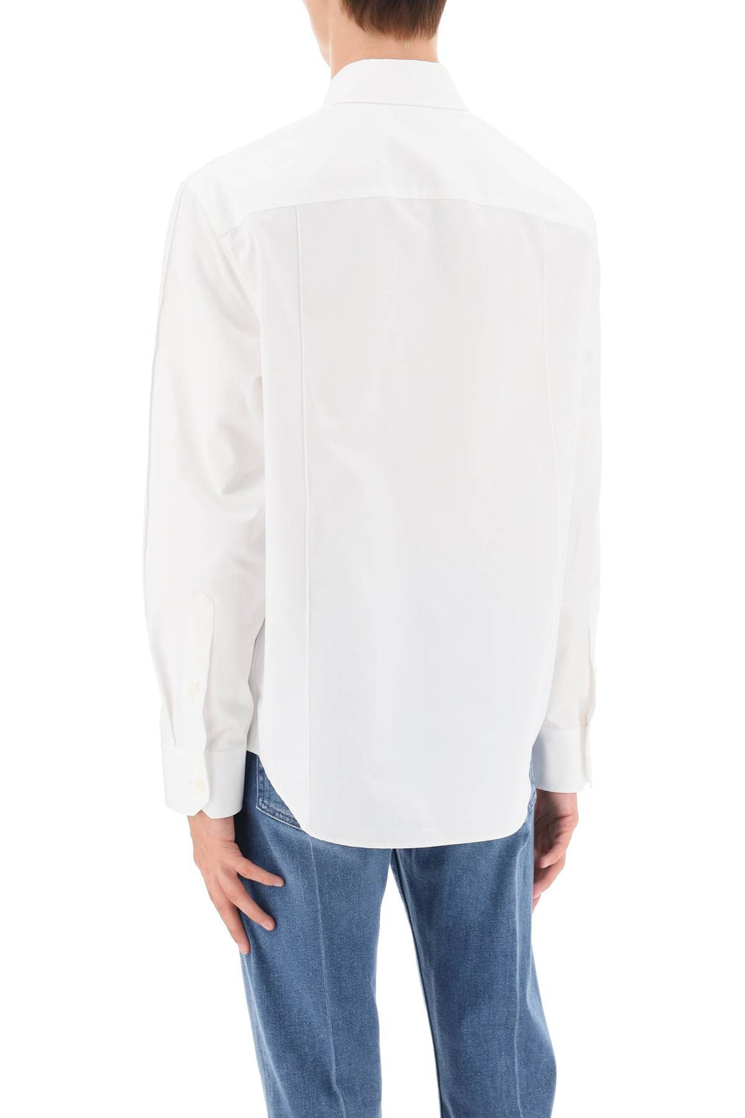 Camicia Con Cinturino In Pelle - Versace - Uomo