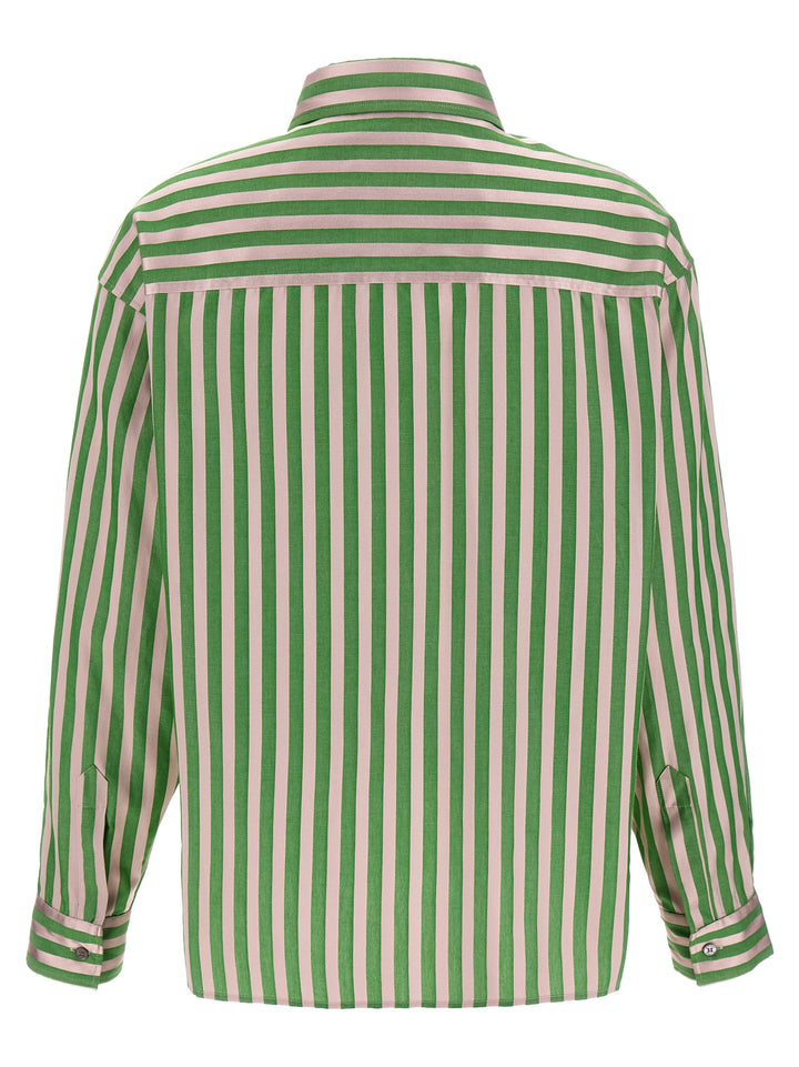 Logo Embroidery Stripe Shirt Camicie Multicolor