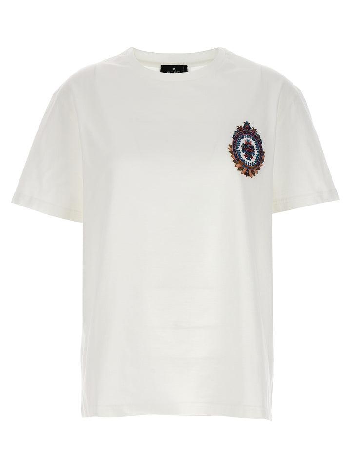 Embroidery T Shirt Bianco