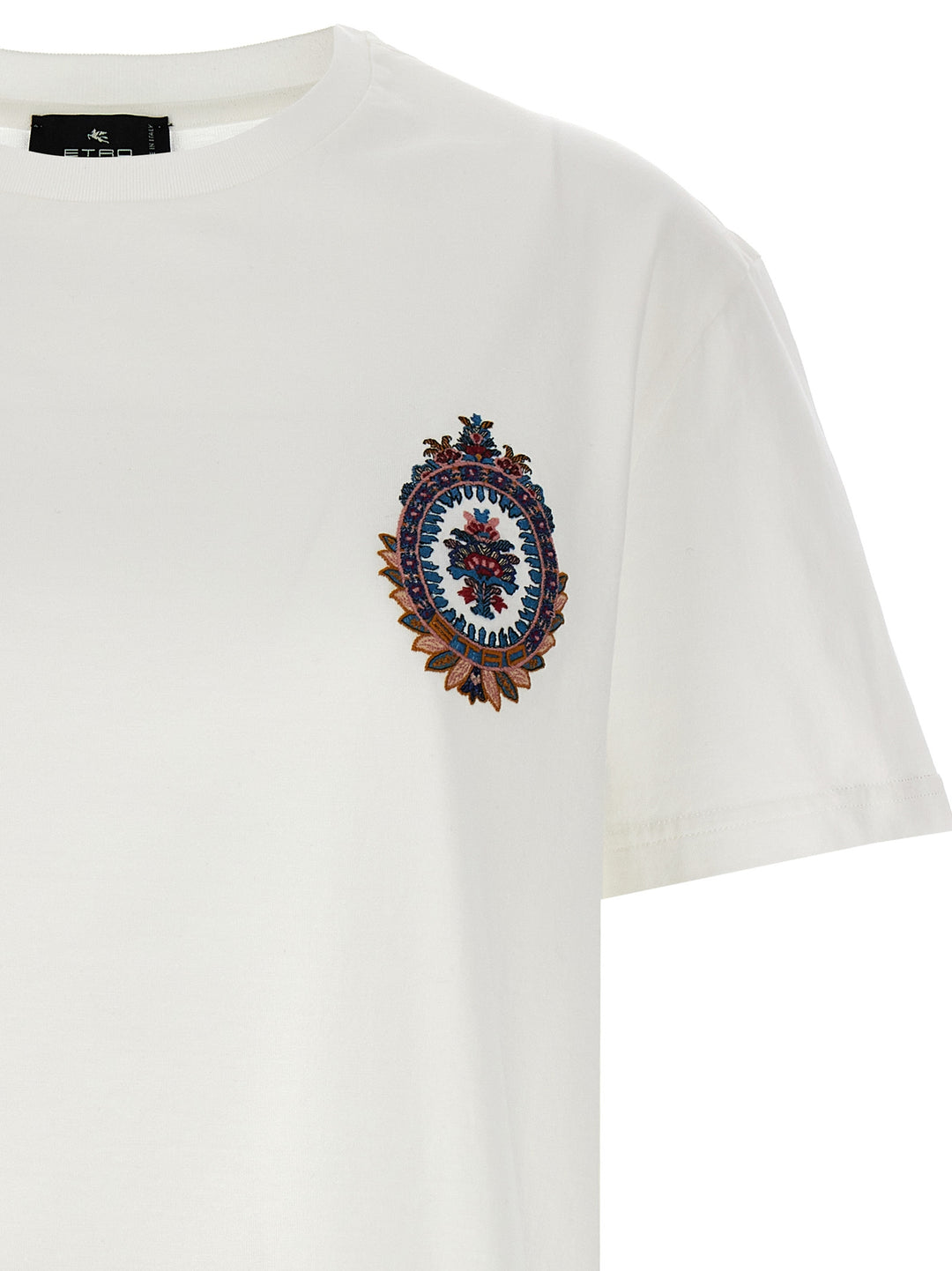 Embroidery T Shirt Bianco
