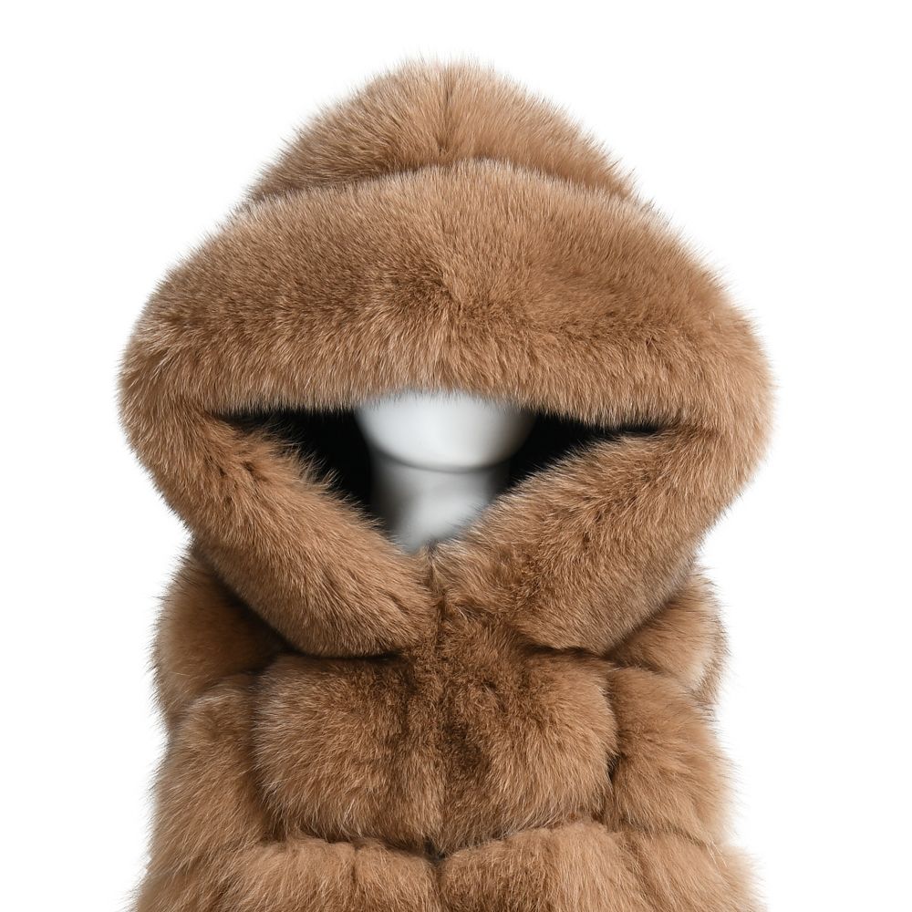 Chaleco Poppy Camel de Piel de Zorro
