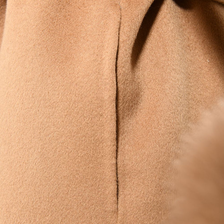 Cappotto Chiara Camel in Misto Cachemire