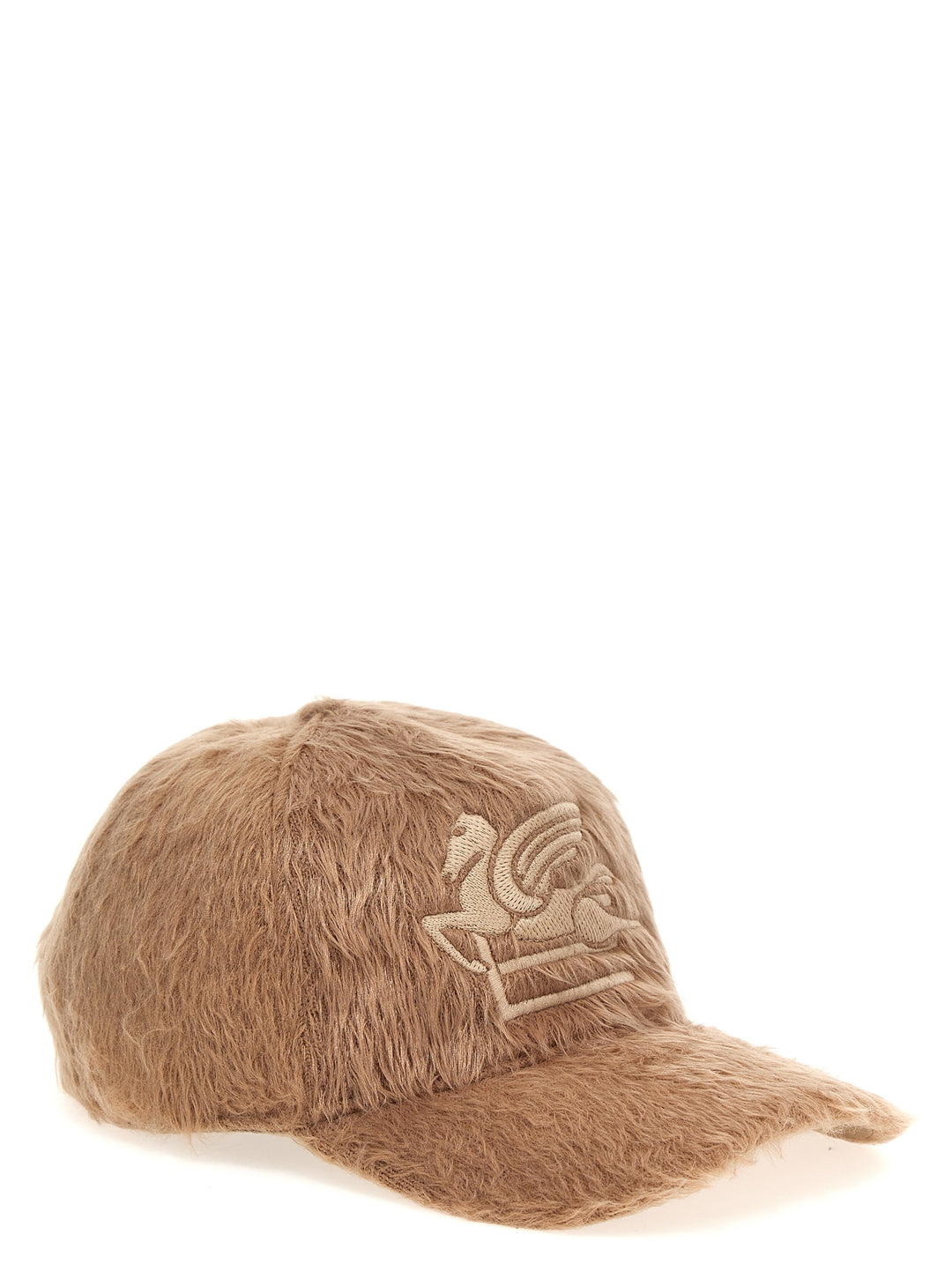 Logo Embroidery Fur Cap Cappelli Beige