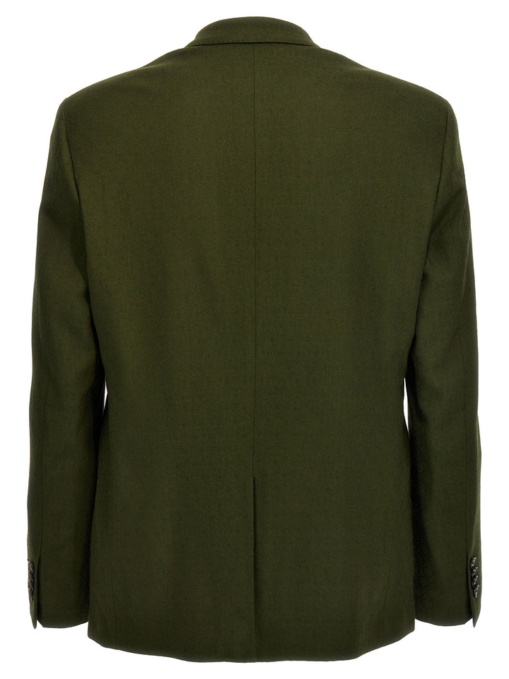 Jacquard Wool Blazer Jacket Giacche Verde