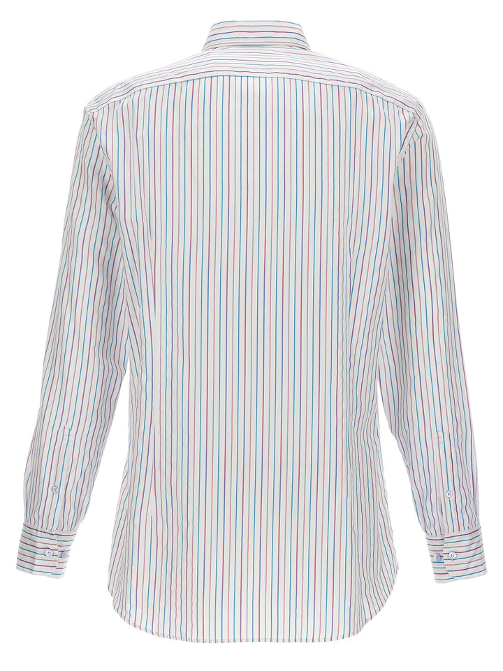 Logo Embroidery Striped Shirt Camicie Multicolor