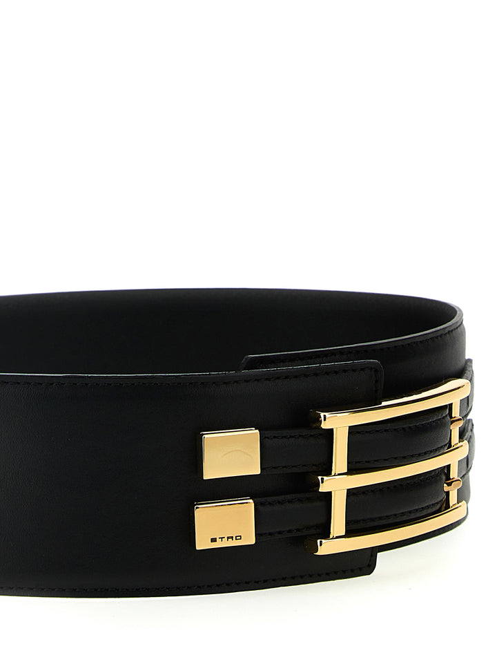 Leather Belt Cinture Nero