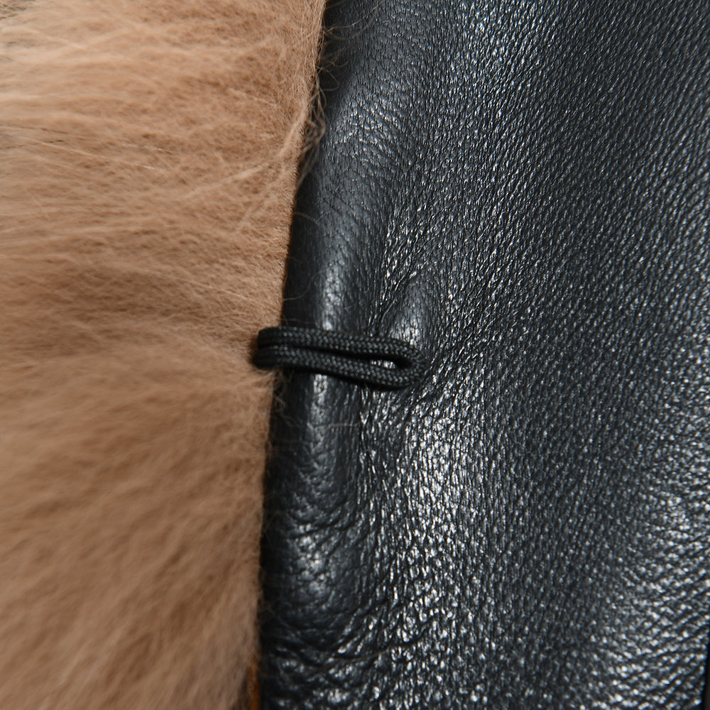 Gilet Calere Camel in Pelliccia di Volpe