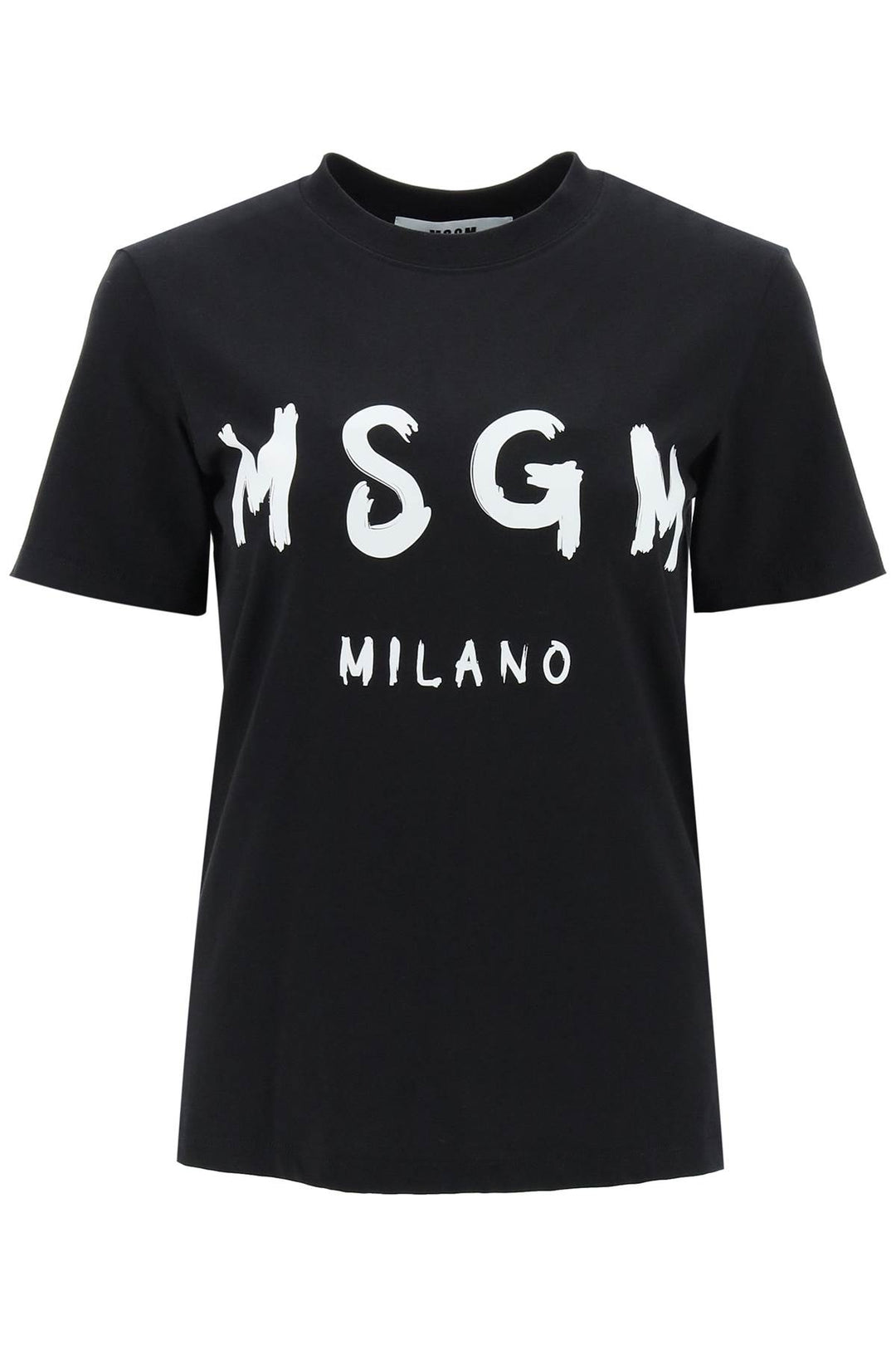 T Shirt Stampa Logo Pennellato - MSGM - Donna