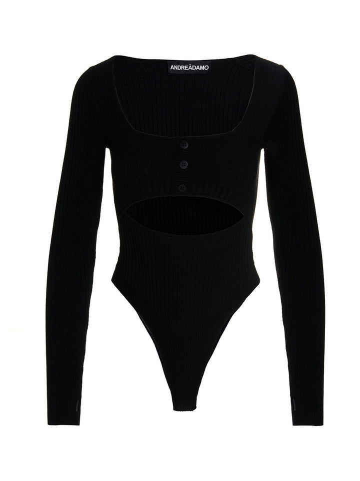 Cut-Out Bodysuit Intimo Nero