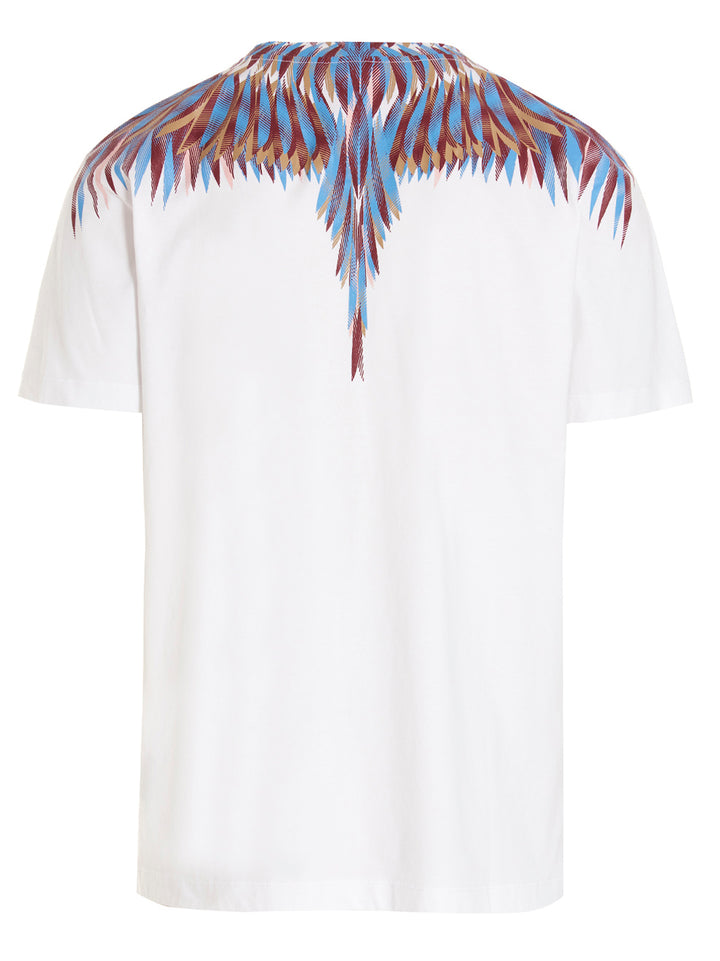 'Lines Wings' T Shirt Bianco