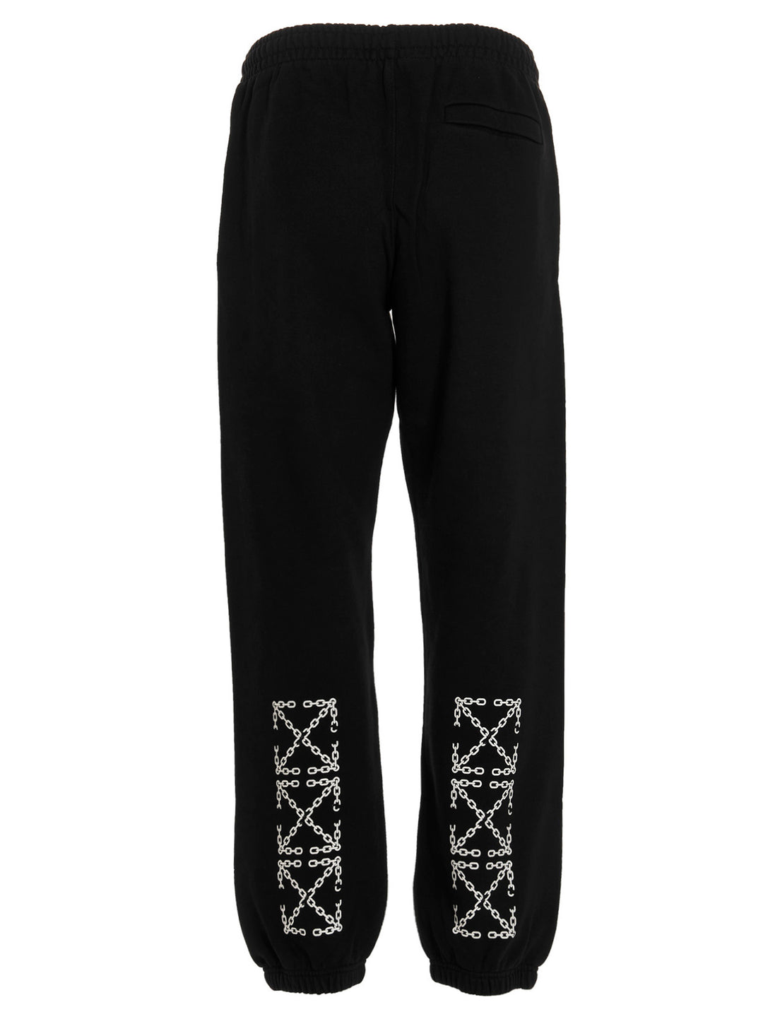 'Chain Arrow' Pantaloni Bianco/nero