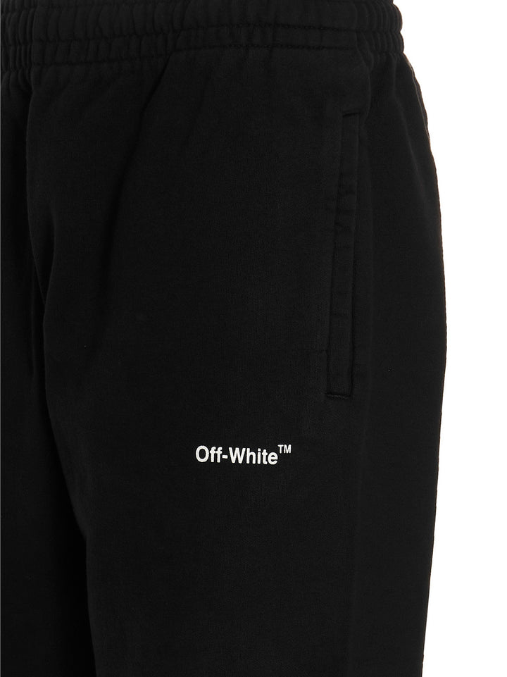 'Chain Arrow' Pantaloni Bianco/nero