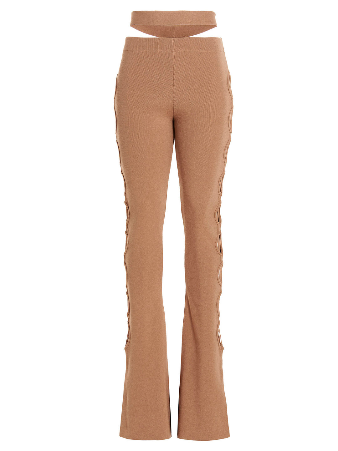 Cut Out  With Lacing Pantaloni Beige
