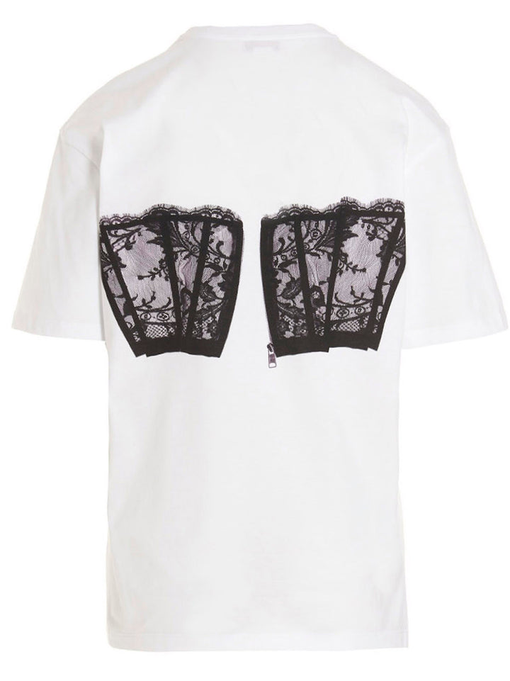Corset T Shirt Bianco/Nero